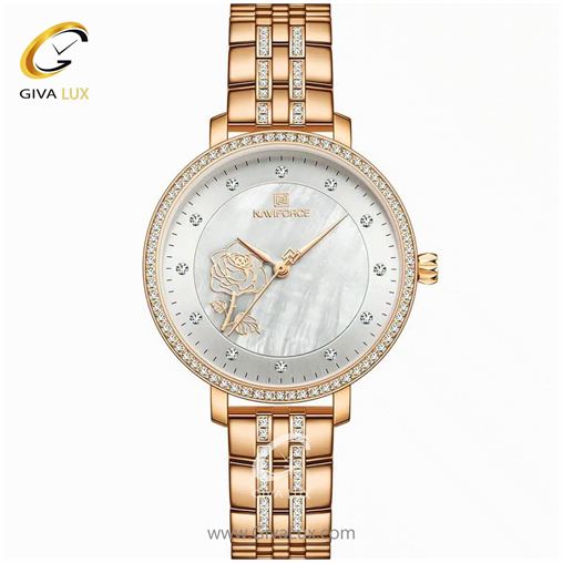 ساعت مچی زنانه بند فلزی رزگلد ناوی فورس مدل NF5017 5017 (1).jpg